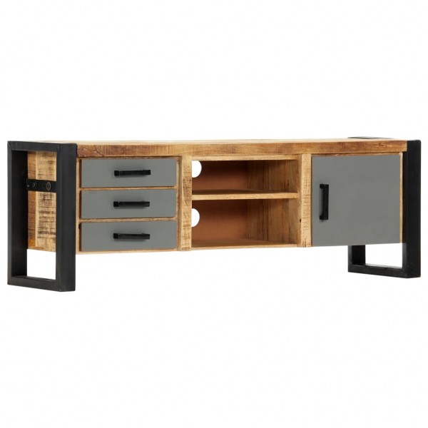 Mueble para TV de madera maciza de mango 120x30x40 cm D