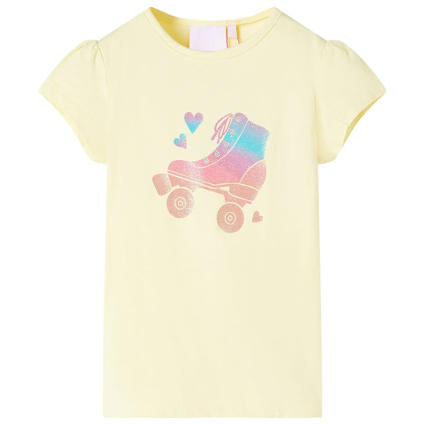 Camiseta infantil amarela suave 140 D