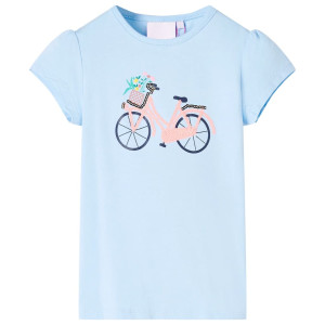 Camiseta infantil azul claro 128 D