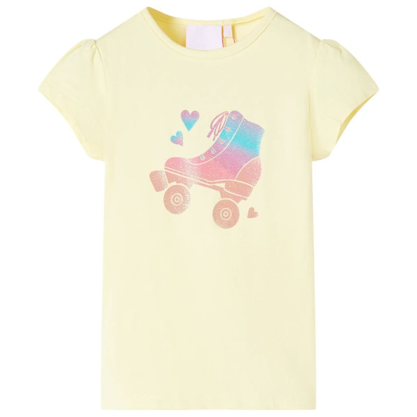 Camiseta infantil amarillo suave 104 D