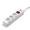 Regleta con interruptor salicru sps safe 3/ 3 tomas de corriente/ cable 1.5m/ blanca 1
