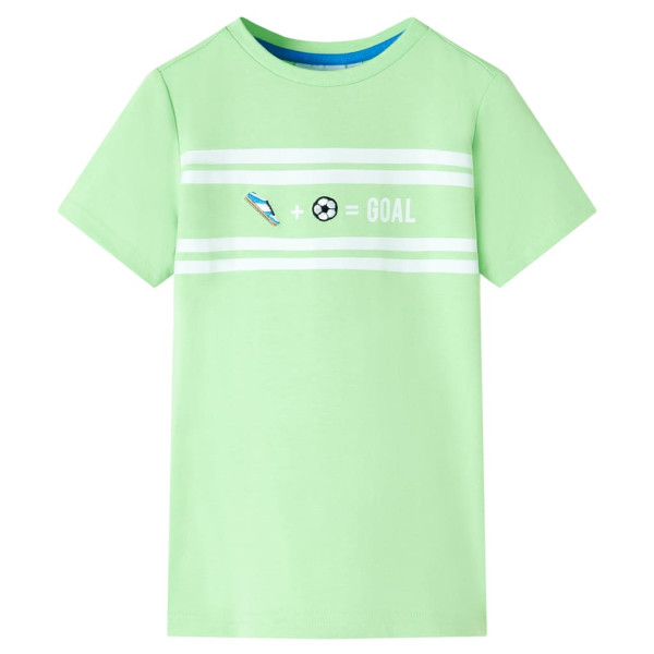 Camiseta para niños verde neón 140 D