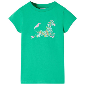 Camiseta de niños verde neón 140 D