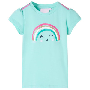 Camiseta para niños verde menta claro 104 D