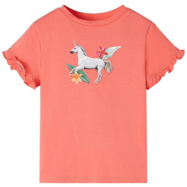 Camiseta para niños de manga corta coral 104 D