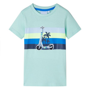 Camiseta para niños menta claro 128 D