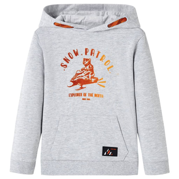 Sudadera con capucha de niños gris y naranja 92 D