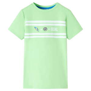 Camiseta para niños verde neón 128 D