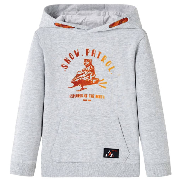 Sudadera con capucha niño gris y naranja 128 D