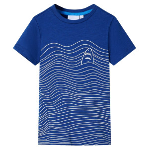 Camiseta infantil azul escuro 128 D