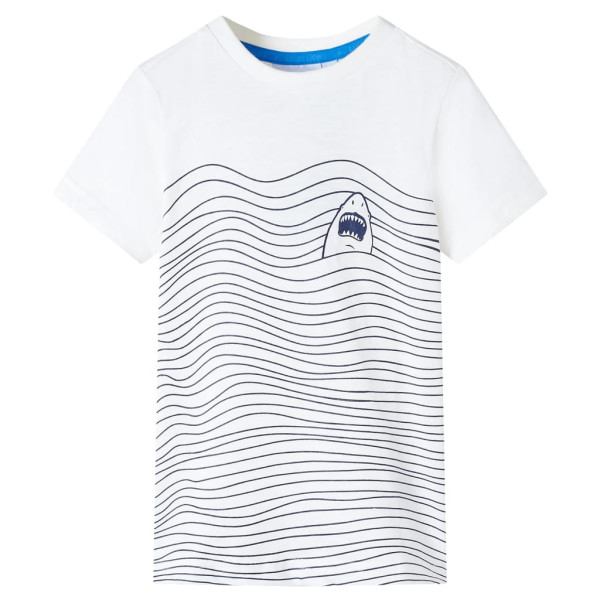 Camiseta para niños con estampado de tiburón color crudo 92 D