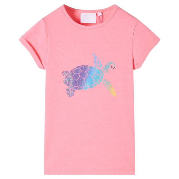 Camiseta para niños rosa chillón 104 D