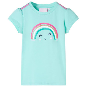 Camiseta para niños verde menta claro 92 D