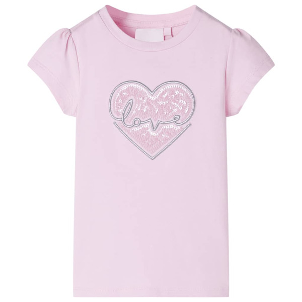 Camiseta infantil rosa claro 104 D