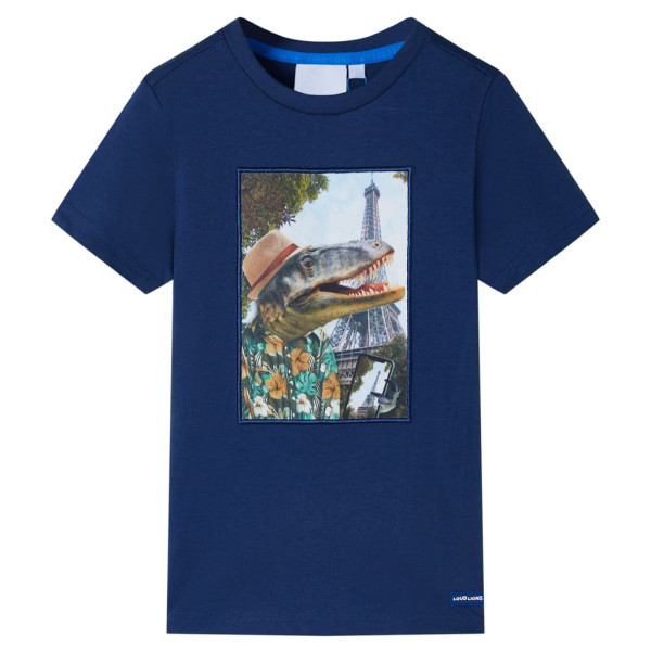 Camiseta infantil azul oscuro 140 D