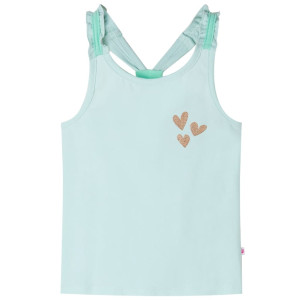 Camiseta de tirantes infantil verde menta claro 140 D