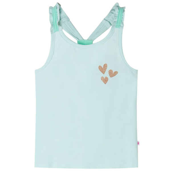 Camiseta de tirantes infantil verde menta claro 116 D