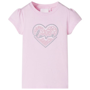 Camiseta infantil rosa claro 92 D