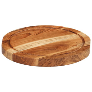 Tabla de cortar madera maciza de acacia Ø25x2.5 cm D