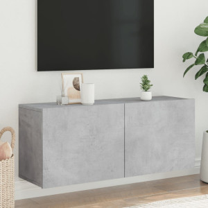 Mueble para TV de pared gris hormigón 100x30x41 cm D