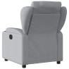 Sillón reclinable de masaje eléctrico tela gris claro 4