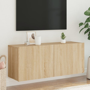 Mueble para TV de pared roble Sonoma 100x30x41 cm D