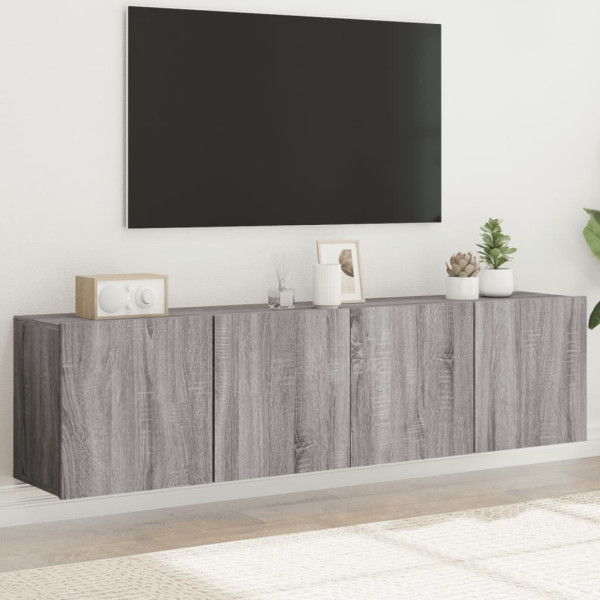 Móveis para TV de parede 2 unidades Sonoma cinza 80x30x41 cm D