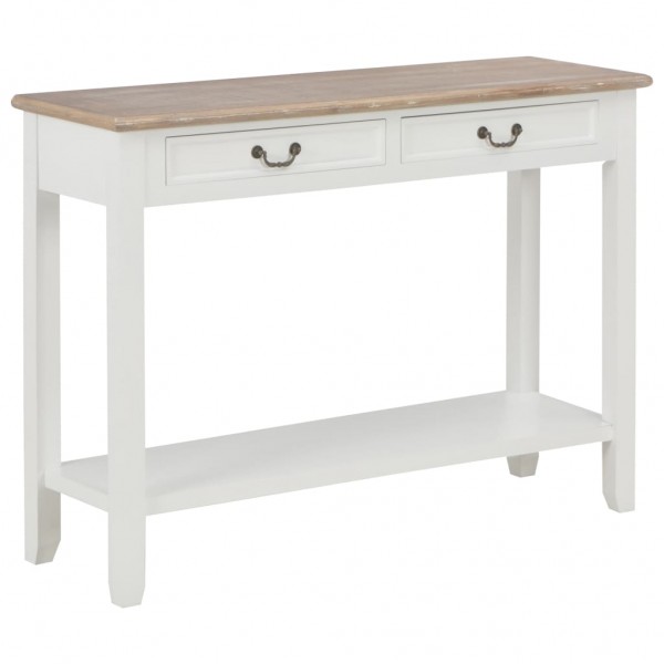 Mesa de mesa de madeira branca 110x35x80 cm D