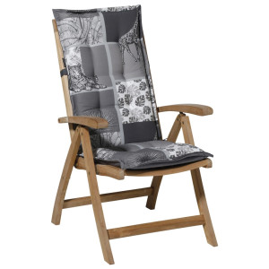 Madison Cojín para silla con respaldo alto Sifra gris 123x50 cm D