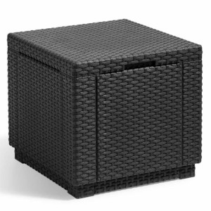 Keter Puf de armazenamento cubo de grafite 213816 D