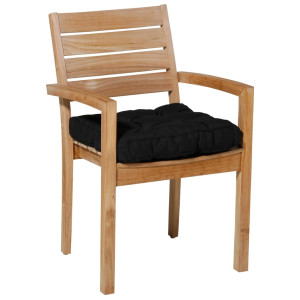 Madison Cojín acolchado de asiento Panama 47x47 cm negro D
