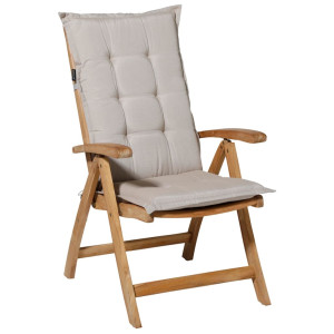 Madison Cojín para silla de respaldo alto Panama 123x50 cm beige claro D
