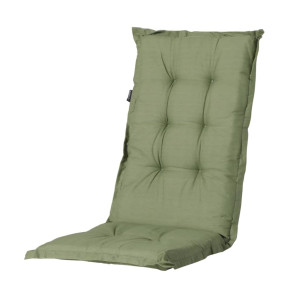 Madison Cojín de silla con respaldo alto Basic verde 123x50 cm D