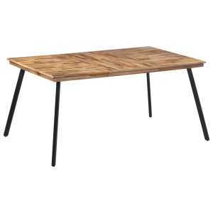 Mesa de comedor madera maciza de teca 169x98.5x76 cm D