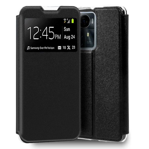 Fundação COOL Capa de Flip para ZTE Lâmina A72s Lisous Preto D