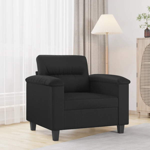 Sillón cuero sintético negro 60 cm D