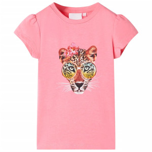 T-shirt infantil rosa neon 140 D