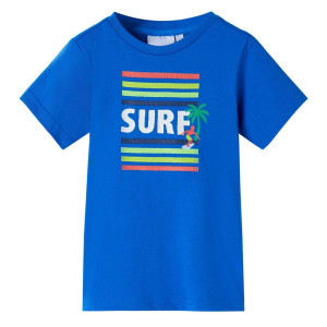 Camiseta infantil azul chillón 128 D