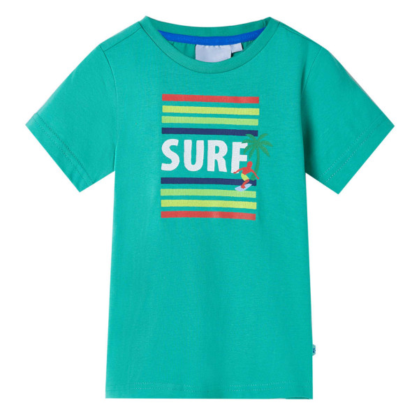 Camiseta de niños verde neón 140 D