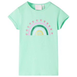 Camiseta infantil verde brillante 92 D