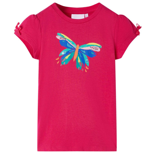 Camiseta infantil rosa chillón 92 D