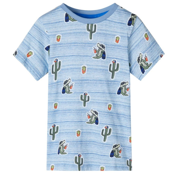 Mistura de t-shirt infantil azul 104 D