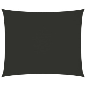 Toldo de vela rectangular tela Oxford gris antracita 4x5 m D
