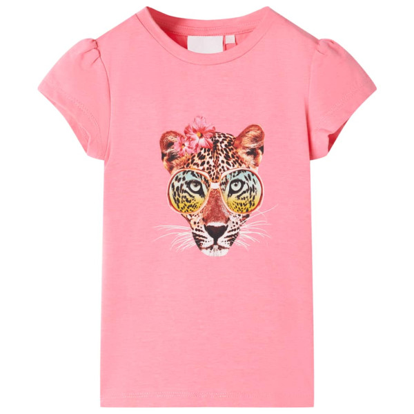 Camiseta infantil rosa neón 128 D