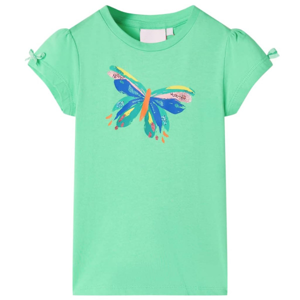 Camiseta infantil verde claro 128 D