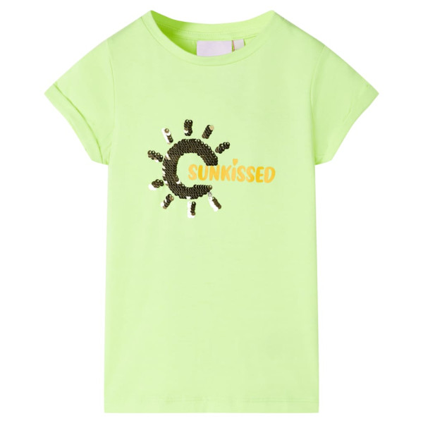 Camiseta infantil amarillo neón 128 D