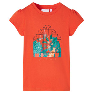 Camiseta infantil naranja oscuro 104 D