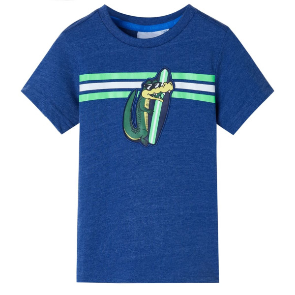 Camiseta infantil azul oscuro mélange 92 D