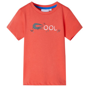 Camiseta infantil de manga corta rojo claro 140 D