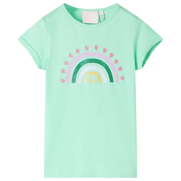 Camiseta infantil verde brillante 128 D